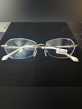 Rimless Silver Clear Reading Glasses  +1.5 NWOT